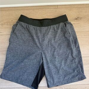 Lululemon Mens Lined Heather Grey Athletic Shorts